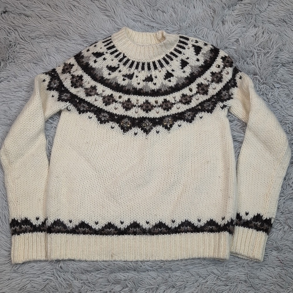 Loft Sweater Womens S Wool Alpaca Mohair Blend Soft Comfort Cozy Warm Preppy